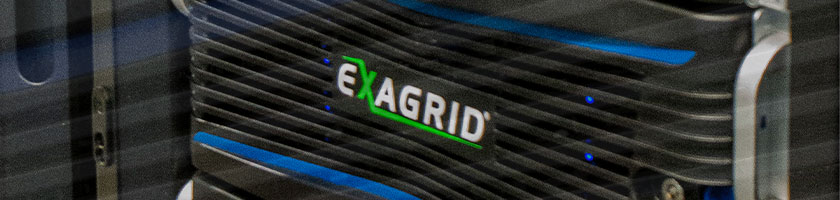 Appliance ExaGrid em destaque no rack